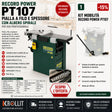 Pialla a filo e spessore Record Power PT107 con albero a spirale e kit ruote