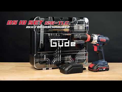 Guede Cordless Drill BS 18 Set 126 pcs