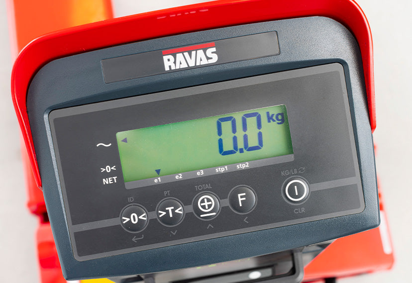 Transpalette pèse-palette RAVAS 3200 – pesée avancée, connectivité et Li-ion 75 heures