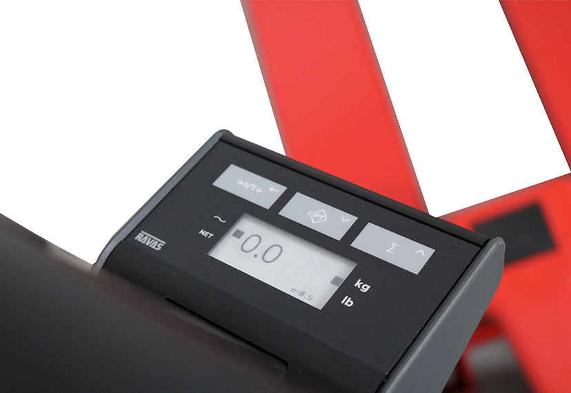 RAVAS iPT Essential pallet truck – RedBox technology, 6-month Li-ion, EPD display