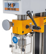 Testa della trapano-fresatrice M4P MD 10 HS / 230 V con leva di foratura, volantino di avanzamento e protezione di sicurezza