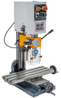 Trapano-fresatrice da banco M4P MD 10 L / 230 V con tavola a croce 400 x 145 mm e basamento in ghisa, vista laterale sinistra