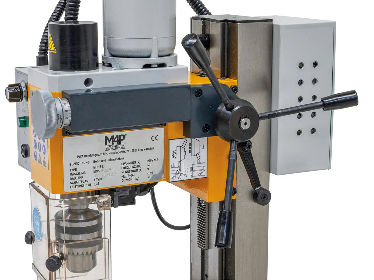 Leva a stella per la foratura e regolazione fine del mandrino della trapano-fresatrice M4P MD 18 L / 230 V