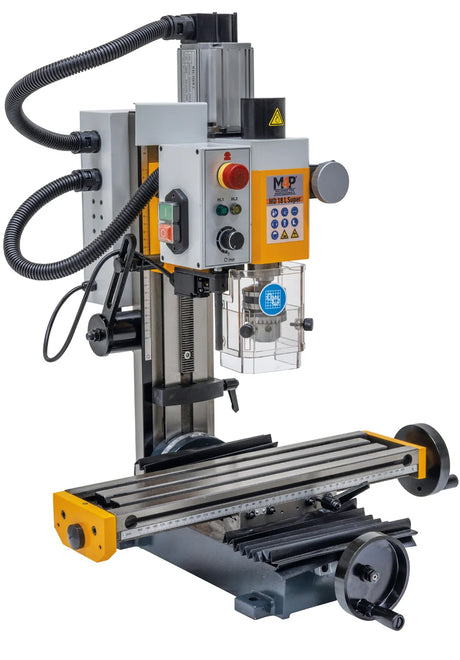Trapano-fresatrice da banco M4P MD 18 L Super / 230 V con motore brushless e tavola 460 x 120 mm, vista laterale sinistra