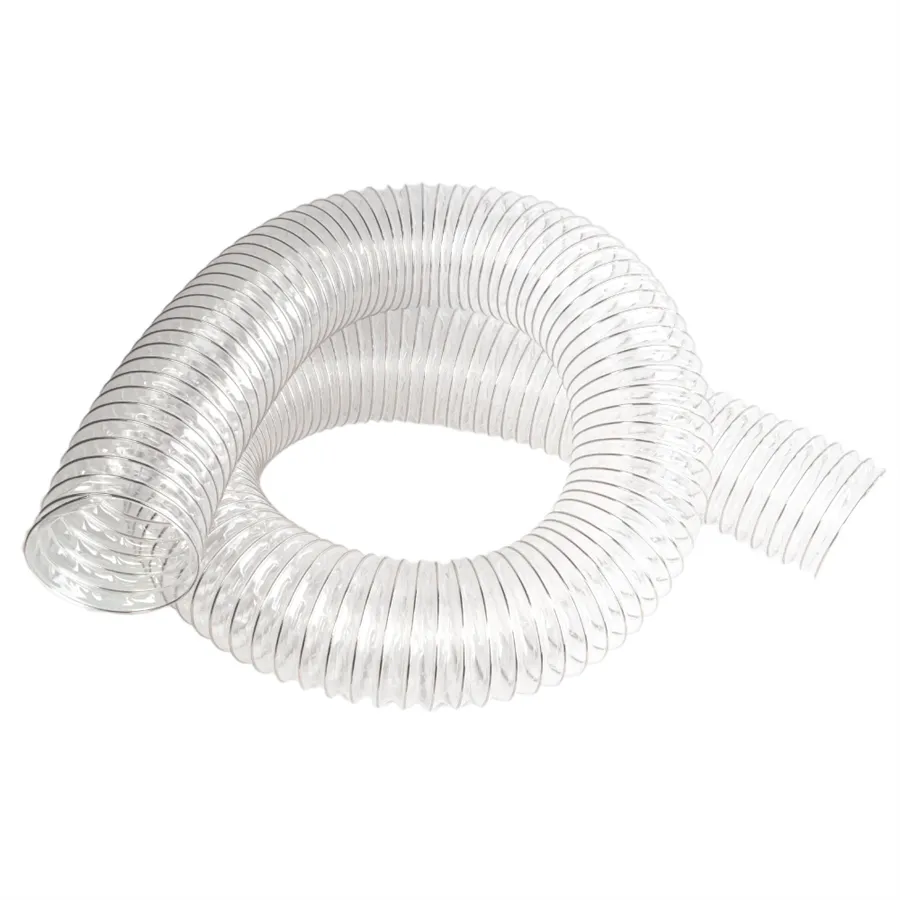 Krollit Dust Extraction System Accessory Transparent Extraction Hose for 100 mm outlet - 2.5 m length