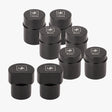 
Set completo 8 spine di riferimento a basso profilo UJK in alluminio anodizzato nero: 2 spine da 10 mm, 2 da 8 mm, 2 da 6 mm a faccia arrotondata e 2 da 12 mm a faccia piatta, tutte con misura incisa sulla sommità