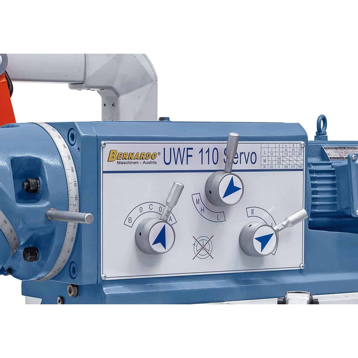 Bernardo Universal Milling Machine UWF 110 Servo with 3-axis DRO